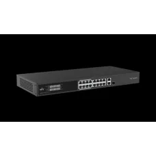 Коммутатор управляемый L2 с обл. упр. 16x100Мбит/с (RJ45 с PoE+), 1x1Гбит/с (RJ45) + 1x1Гбит/с (Combo) 250Вт