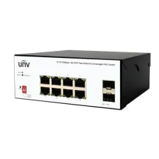 Коммутатор неуправляемый промышленный с обл. упр. 8x100Мбит/с (RJ45 с PoE+), 2x1Гбит/с (RJ45) + 2x1Гбит/с (SFP) 120Вт