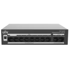Коммутатор неуправляемый 8x100Мбит/с (RJ45 с PoE+), 2x1Гбит/с (RJ45) 65Вт