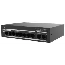 Коммутатор управляемый L2 с обл. упр. 8x100Мбит/с (RJ45 с PoE+), 2x1Гбит/с (RJ45) 65Вт