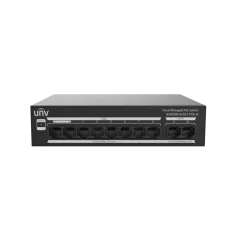 Коммутатор управляемый L2 с обл. упр. 8x100Мбит/с (RJ45 с PoE+), 2x1Гбит/с (RJ45) 120Вт