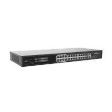 Коммутатор управляемый L2 с обл. упр. 24x1Гбит/с (RJ45 с PoE+), 1x1Гбит/с (SFP) + 1x1Гбит/с (Combo) 260Вт