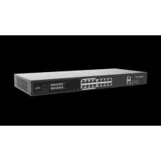 Коммутатор управляемый L2 с обл. упр. 16x1Гбит/с (RJ45 с PoE+), 1x1Гбит/с (SFP) + 1x1Гбит/с (Combo) 250Вт