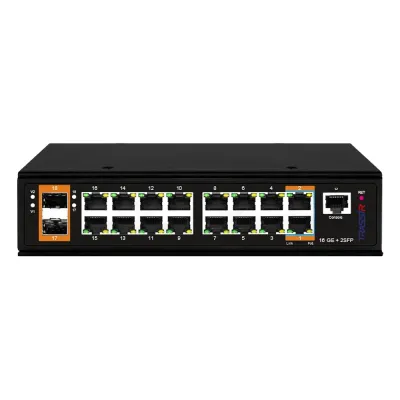 Коммутатор управляемый 16 портов GE PoE, 2хSFP