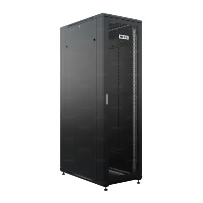 Шкаф напольный универсальный телекоммуникационный R 42U 800х1000мм, 4 профиля 19, двери перфорированная и перфорированная двухстворчатая, боков