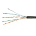 Витая пара UTP (U/UTP), категория 5e, 4 пары (24 AWG), одножильный, PVC нг(А)-LS, черный (25 м)