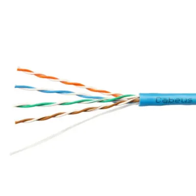 Витая пара UTP (U/UTP), категория 5e, 4 пары (24 AWG), одножильный, PVC нг(А)-LS, синий (20 м)