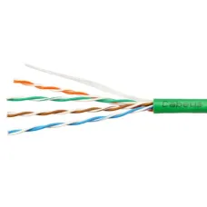 Витая пара UTP (U/UTP), категория 5e, 4 пары (24 AWG), одножильный, нг(А)-LSLTx, зеленый (25 м)