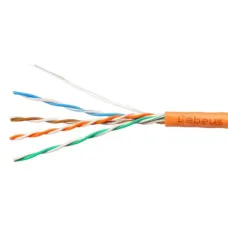 Витая пара UTP (U/UTP), категория 5e, 4 пары (24 AWG), одножильный, PVC нг(А)-LS, оранжевый (50 м)