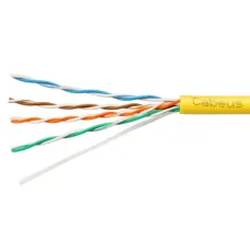 Витая пара UTP (U/UTP), категория 5e, 4 пары (24 AWG), одножильный, PVC нг(А)-LS, желтый (20 м)