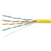 Витая пара UTP (U/UTP), категория 5e, 4 пары (24 AWG), одножильный, PVC нг(А)-LS, желтый (50 м)