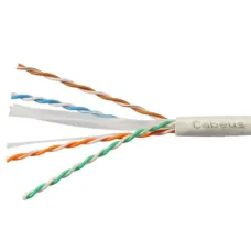 Витая пара UTP (U/UTP), категория 6, 4 пары (23 AWG), одножильный, PVC нг(А)-LS, серый (25 м)