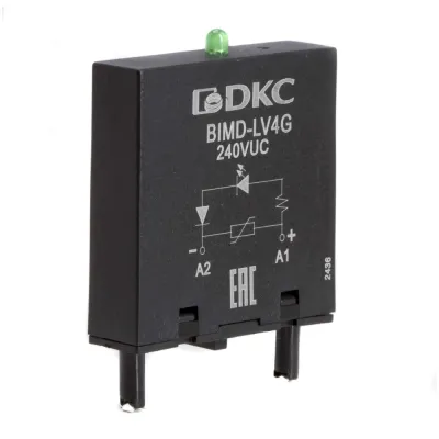 Модуль индикации и защиты, LED зеленый+Варистор A1+, 240V AC/DC