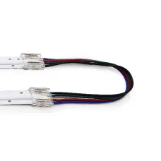 Разъем 4PIN с проводом для LED ленты COB RGB 12 мм, лента - лента (1 шт)