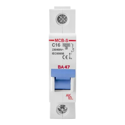 Выключатель автоматический ВА47-MCB-S-1P-C16-AC 1P/16A/C/6кА