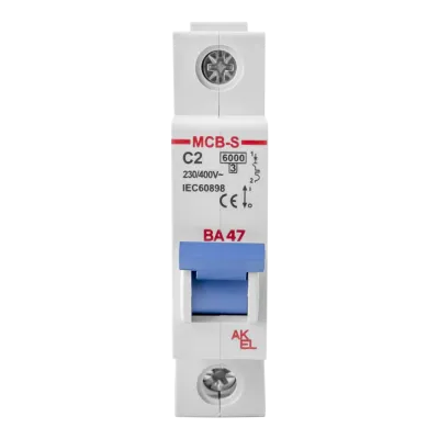 Выключатель автоматический ВА47-MCB-S-1P-C2-AC 1P/2A/C/6кА