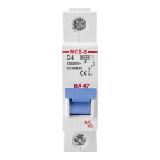 Выключатель автоматический ВА47-MCB-S-1P-C4-AC 1P/4A/C/6кА