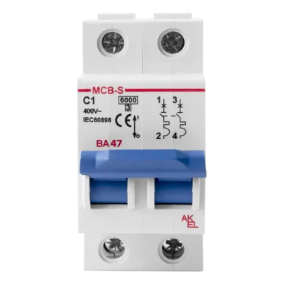 Выключатель автоматический ВА47-MCB-S-2P-C1-AC 2P/1A/C/6кА