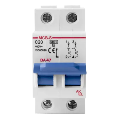 Выключатель автоматический ВА47-MCB-S-2P-C20-AC 2P/20A/C/6кА