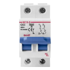 Выключатель автоматический ВА47-MCB-S-2P-C63-AC 2P/63A/C/6кА