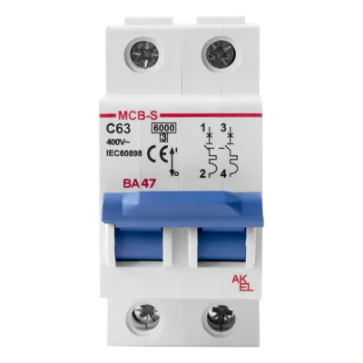 Выключатель автоматический ВА47-MCB-S-2P-C63-AC 2P/63A/C/6кА
