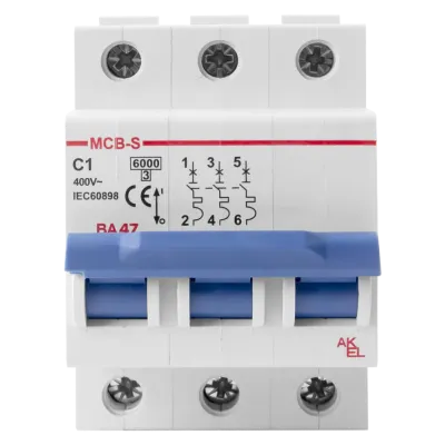 Выключатель автоматический ВА47-MCB-S-3P-C1-AC 3P/1A/C/6кА