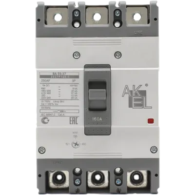 Выключатель автоматический в литом корпусе ВА55-37-203ТР250-С (Metasol) 3P/250A/TP/37кА