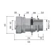 Муфта металлорукав-коробка DN 15 с уплотнением кабеля, IP68, М20х1,5, д.8 - 12мм