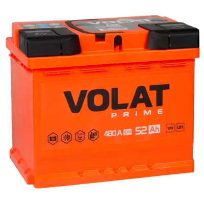 Аккумулятор автомобильный VOLAT Prime 52Ah L+ (низкий)
