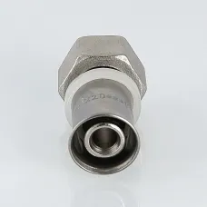 Соединитель пресс 16 (2.0)x1/2' EK для металлопластиковой трубы с переходом на конус