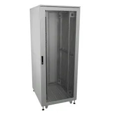 Шкаф напольный разобранный 19'' IT-CQE-N 24U 600x1000 мм, крыша с вырубкой, дверь перф. и перф., одинарные боковые панели, серый RAL7035