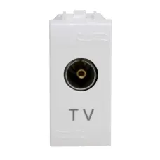 TV розетка без согласующего сопротивления (проходная), белая, 1мод.