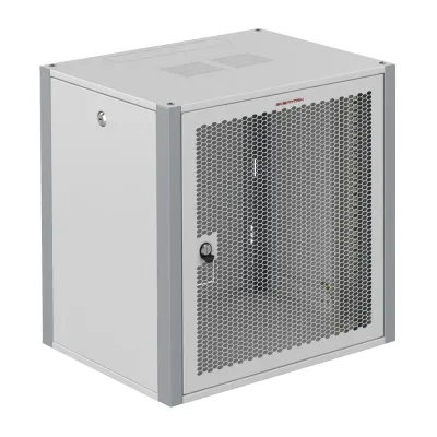 Шкаф телекоммуникационный настенный 19' 22U дверь перфорированная IP20. 600x450x1040mm(ШхГхВ) цвет серый(RAL 7035/RAL7000)
