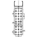 Короб перфорированный, синий RL6 80x80