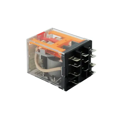 Реле миниатюрное силовое, 3CO, коммутируемый ток 16 А, AgSnO, напряжение 24V AC, опция – тест-кнопка+светодиод