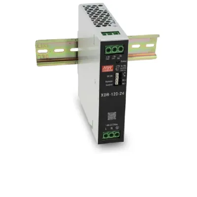 Источник питания AC-DC, 120Вт, вх.85…305В AC,  47…63Гц /80…431В DC, вых.24В/5A (пиковый 10А), рег. вых 24...29В, изол.3000В AC, SEMI47, DC OK, Remote Ctrl, Oring FET, в кожухе на DIN-рейку