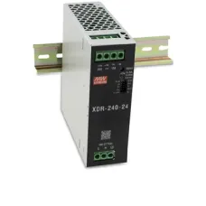 Источник питания AC-DC, 240Вт, ККМ, вх.85…305В AC, 47…63/80…431В DC, вых.24В/10A, (пиковый 15А), рег.  вых 24…29В, изол.3000В AC, в кожухе на DIN-рейку 40х125.2х116мм,-40…+85°С,
