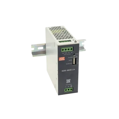 AC-DC, 480Вт, вх.85…264V AC, 47…63Гц 120…370В DC, вых.24В20A (пиковый 26А), рег. вых 24...29В, изол.3000В AC, в кожухе на DIN-рейку 48х125.2х125мм,-40…+70°С, DC-OK, P linkпарал.работа 3