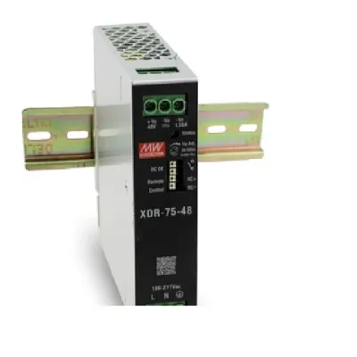 Источник питания AC-DC, 75Вт, вх.85…305В AC,  47…63Гц /80…431В DC, вых.24В/3.12A (пиковый 6.25А), рег. вых 24…29В, изол.3000В AC, SEMI47, DC OK, Remote Ctrl, в кожухе на DIN-рейку 30х12