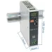 AC-DC, 75Вт, вх.85…264V AC, 47…63Гц 120…370В DC, вых.24В3.2A (пиковый 4.69А), рег. вых 24…29В, изол.3000В AC, DC OK, в кожухе на DIN-рейку 30х125.2х116мм,-40…+70°С, 3 года гарантии
