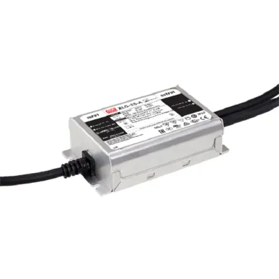 Источник питания AC-DC, 25Вт, стабилизатор тока, IP67, вход 90…305В AC, 47…63Гц, ККМ, выход 250…1050мА/22…54В (режим пост. мощности), изоляция 3750В AC, в кожухе 1