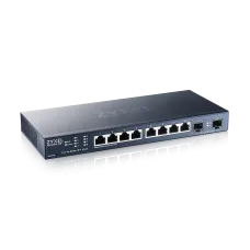 Коммутатор управляемый L3 8 портов,100 /1000 Мб/с. 2.5 Гб/с.  8хRJ45. 2хSFP+ бесшумный (без вентилятора)