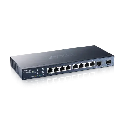 Коммутатор управляемый L3 8 портов,100 /1000 Мб/с. 2.5 Гб/с.  8хRJ45. 2хSFP+ бесшумный (без вентилятора)