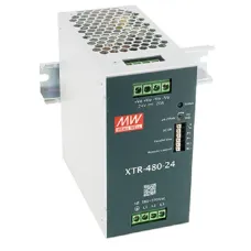 Блок питания AC-DC, 480Вт, ККМ, 3-х ф., вх. 320…600В AC, 47…63450…800В DC, вых.48В10A, (пиковый 40А), рег.  вых 48...55В, изол.3000В AC, в кожухе на DIN-рейку 63х125.2х125мм,-40…+85°