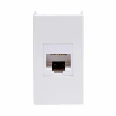 Ком.роз. RJ45 кат.6 (8P8C, Hyperline, Dual IDC 110&Krone) Viva, белая, 1мод
