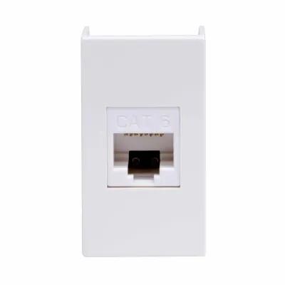 Ком.роз. RJ45 кат.6 (8P8C, Hyperline, Dual IDC 110&Krone) Viva, белая, 1мод