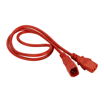 Кабель электропитания C13-C14 3х0.75 220В 10А 1.8м красный