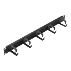 Органайзер кабельный 19'' c щеточным вводом с 5 металлическими кольцами, 1U