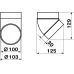 ZERNBERG 121-45 Колено круглое d=100мм на 45 градусов в упак.