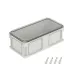 Корпус IP67,400х200х146 (выс.крышки 21),стнк.выбв.флнц.,прозр.крыш.